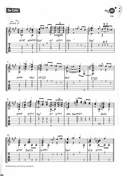Autschbach, Peter: Jazzgitarrenbu.ch (+ online Video), Jazz Guitar Method sample