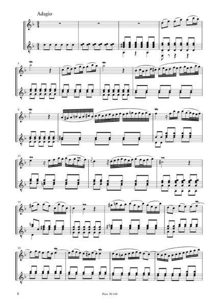 Bach, Johann Sebastian: Concierto d minor, BWV 974 after Marcello for Violin/ Mandolin and Guitar, sheet music sample