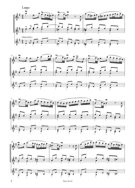 Bach, Johann Sebastian: Concierto G Major, BWV 973 after Vivaldi for Violin/ Mandolin and Guitar, sheet music sample