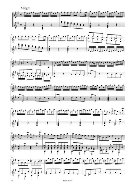 Bach, Johann Sebastian: Concierto G Major, BWV 973 after Vivaldi for Violin/ Mandolin and Guitar, sheet music sampel