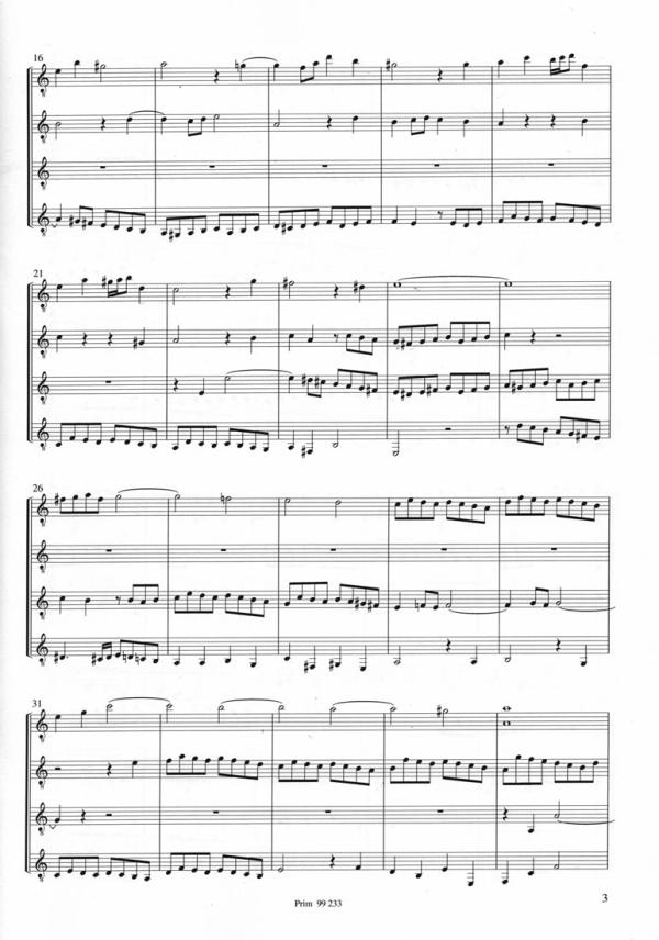 Bach, Johann Sebastian: Contrapunctus Nr. 9 aus die Kunst der Fuge, Gitarrenquartett oder Gitarrenorchester, Noten Beispiel