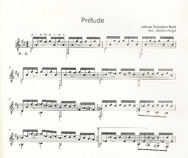 Bach for Guitar - 22 Transkriptionen für Gitarre solo, Noten