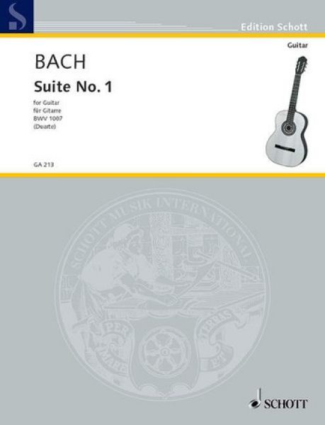 Bach, Johann Sebastian: Suite No.1 BWV 1007 für Gitarre solo, Noten