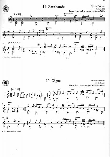 Baroque Guitar Anthology Vol. 1, sheet music sample
