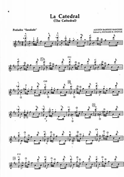 Barrios Mangore, Agustin: La Catedral for Guitar solo, sheet music sample