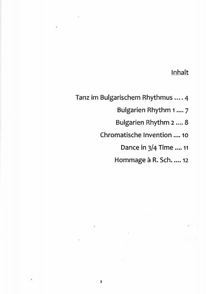 Bartok für Gitarre solo, Noten - aus Mikrokosmos Inhalt