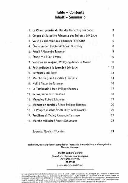 Beginner`s Guitar Duos, 18 Stücke aus verschiedenen Jahrhunderten für 2 Gitarren, Noten Inhalt