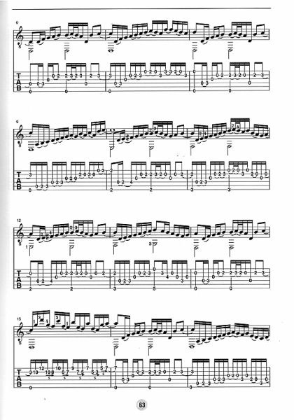 Bögershausen, Ulli: Mein DADGAD Sound, Introduction to Open Tuning, guitar solo, sheet music sample