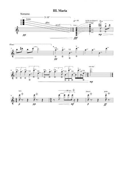 Bröder, Alois: 5 Poems for Guitar solo, sheet music sample