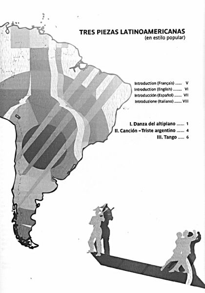 Brouwer, Leo: 3 Piezas Latinoamericanas en estilo popular, Gitarre solo, Noten Inhalt