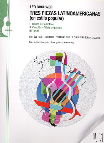 Brouwer, Leo: 3 Piezas Latinoamericanas en estilo popular, Gitarre solo, Noten