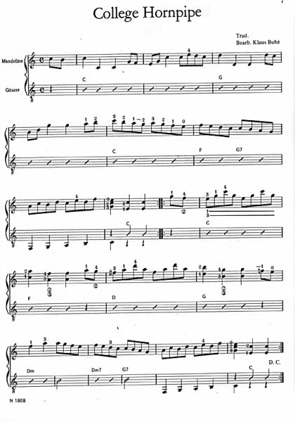 Buhe, Klaus: Irische Tänze - Irish Dances for Mandolin and Guitar, sheet music sample