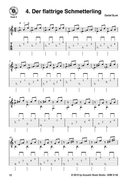 Bunk, Detlef: Bunkis Klassenbuch, notes and tab sample