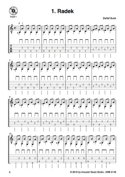 Bunk, Detlef: Bunkis Klassenbuch, notes and tab sample