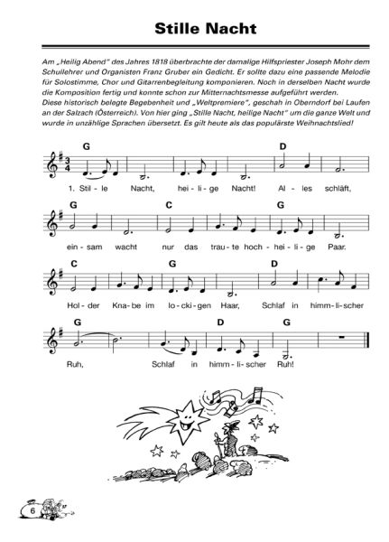 Bursch, Peter: Weihnachtsliederbuch, Songbook, sheet music example