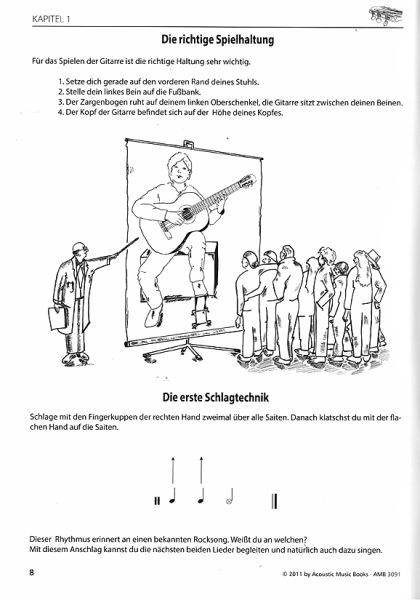 Buschmann, Jochen, Voelker, Clemens: Die Gitarrenklasse - guitar method for class room music, student notebook, sheet music sample