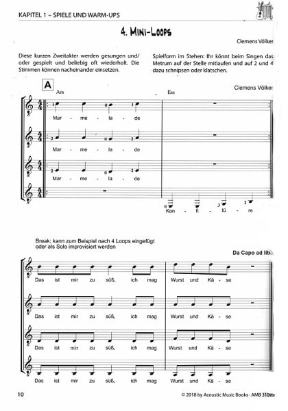 Buschmann, Jochen, Voelker, Clemens: Die Gitarrenklasse - Classroom Music for Guitar Ensemble, sheet music sample