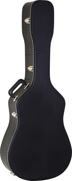 Guitar case for acoustic steel-string guitar, black