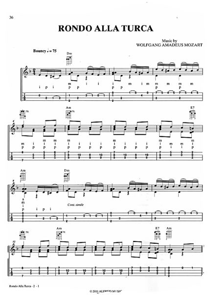 Classical Hits for Ukulele, sheet music sample