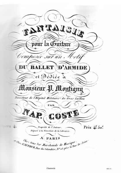 Coste, Napoléon: The Complete Works Vol.1, Gitarrenwerke, Noten Beispiel