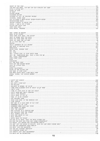 Das Ding Band 1 - Songbook, Kultliederbuch mit Noten, Inhalt