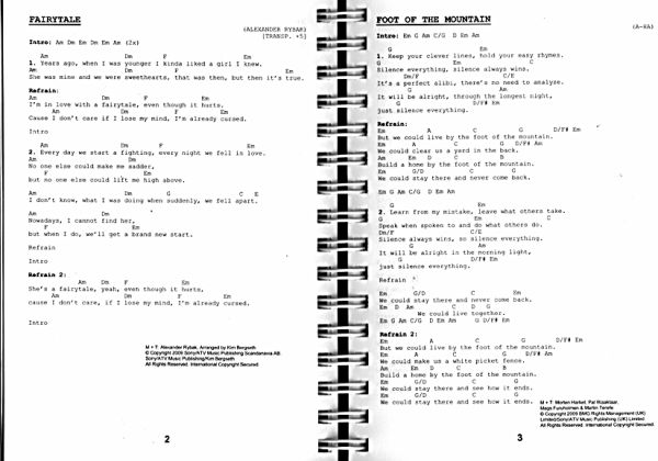 Das Ding 4, Songbook for guitarand chords