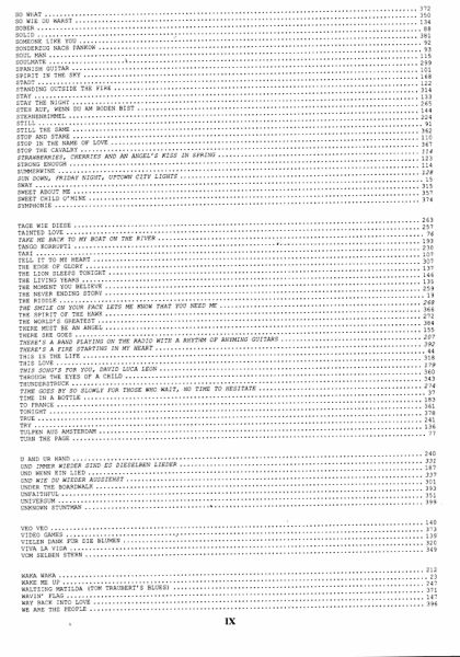 Das Ding Band 4, Songbook, Kultliederbuch für Gitarre, mit oder ohne Noten Inhalt