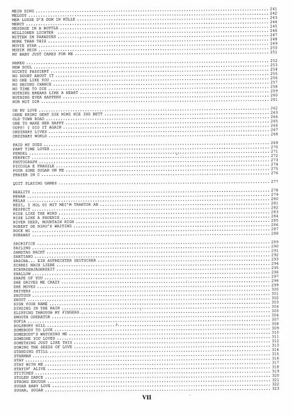 Das Ding Band 5, Kultliederbuch, Songbook für Gitarre Inhalt