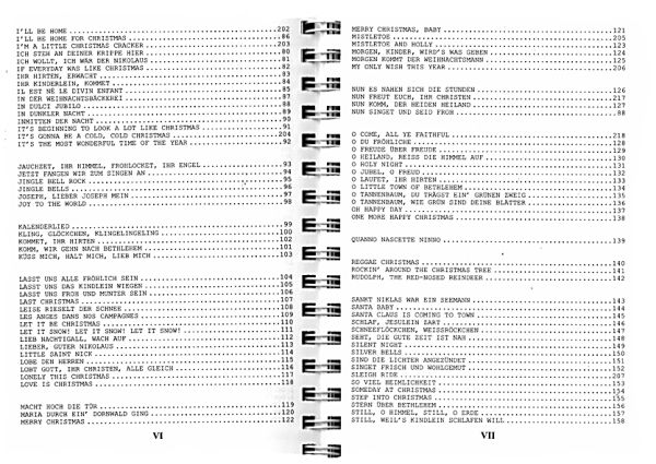Das Ding Weihnachten, Songbook A5 für Gitarre, ohne Noten Inhalt