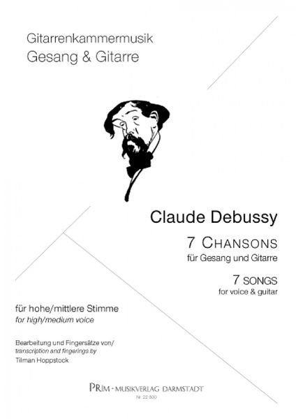 Debussy, Claude: Sette Chansons - 7 Lieder für Gesang und Gitarre, Noten