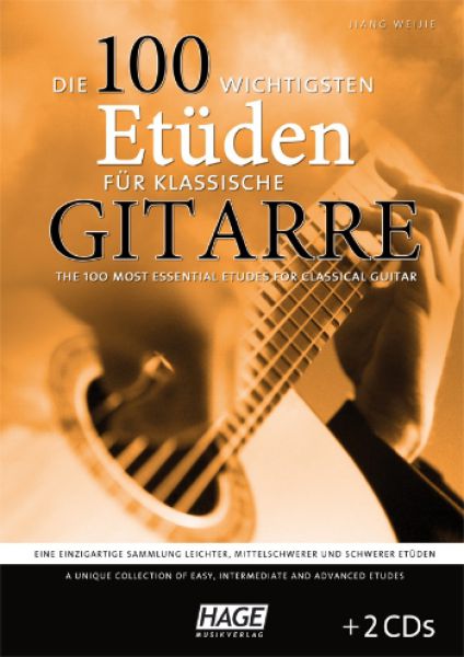 Die 100 wichtigsten Etüden für klassische Gitarre, Noten