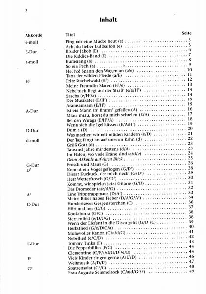 Diedrich, Michael: Semmelrock, accompaniment with chords, guitar method content