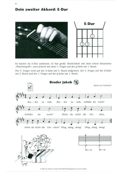 Diedrich, Michael: Semmelrock, Akkordbegleitung, Gitarrenschule, Noten Beispiel