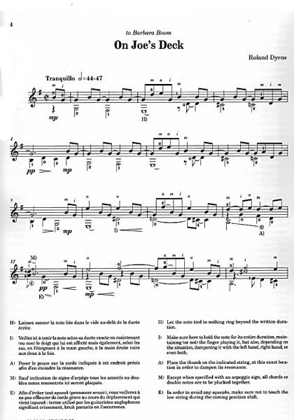 Dyens, Roland: Les 100 de Roland Dyens Vol. 1, für Gitarre solo, Noten Beispiel