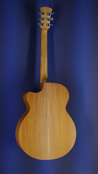 Faith FKV Venus Electro Naked Cutaway, Akustikgitarre mit Tonabnehmer, mit Hülle,Rückseite