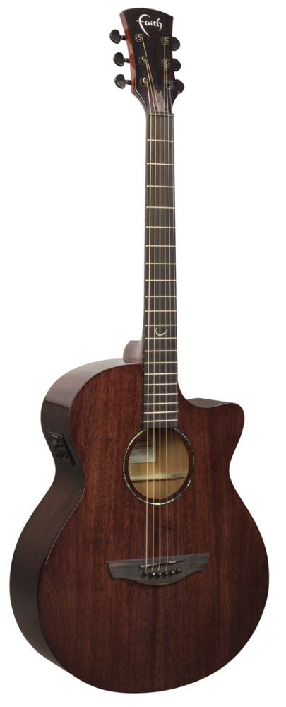 Faith Nexus Venus Cutaway Electro, Akustikgitarre mit Pickup, vollmassiv Mahagoni, mit Hülle