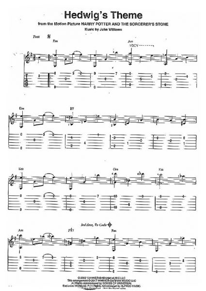 Fingerpicking Film Score Music for Guitar, sheet music