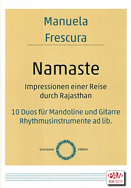Frescura, Manuela: Namaste, 10 Duos für Mandoline und Gitarre (Rhythm. ad lib), Noten
