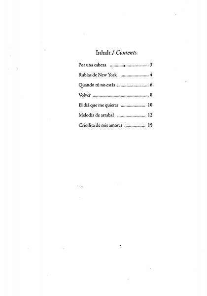 Gardel, Carlos for guitar solo, sheet music content