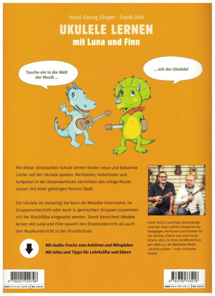 Gloger, Hans-Georg, Doll, Frank: Ukulele lernen mit Luna und Finn, Ukulelenschule für Kinder