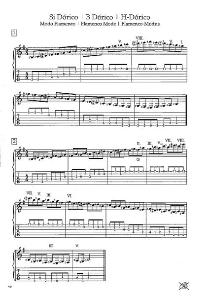 Graf-Martinez, Gerhard: Flamenco Guitar Technics Vol.2 - Picados, Escalas, Ligado, sheet music, notes and tab sample