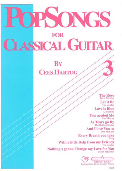 Hartog, Cees: Pop Songs for Classical Guitar Vol. 3