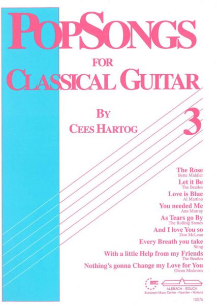 Hartog, Cees: Pop Songs for Classical Guitar Band 3