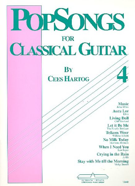 Hartog, Cees: Pop Songs for Classical Guitar Band 4