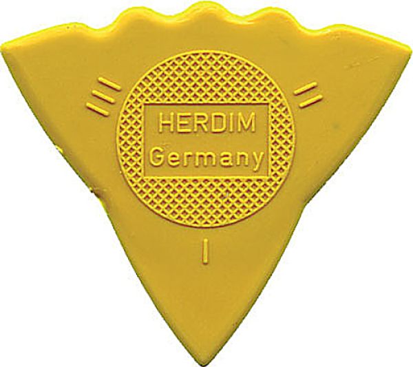 Pick Herdim yellow, 3 sizes on one pick