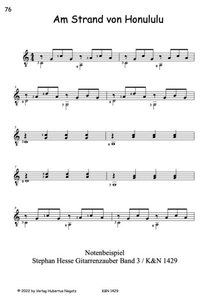 Hesse, Stephan: Gitarrenzauber Band 3 - Die Tirando-Schule, Guitar Method, language: German, sample 6