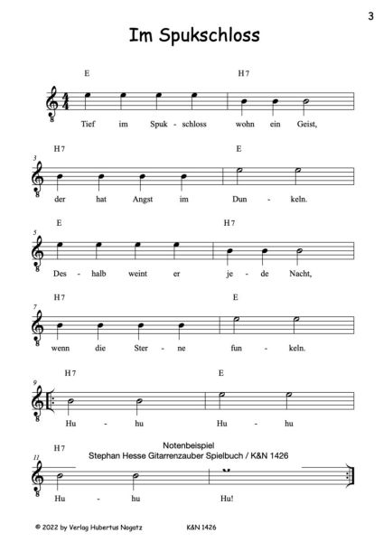 Hesse, Stephan: Gitarenzauber Playbook, suitable for the children's guitar method "Gitarrenzauber" sample