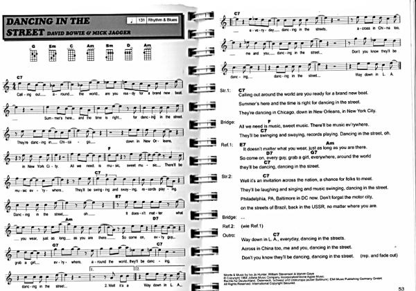 Hit Session Ukulele Vol. 1, Songbook sample