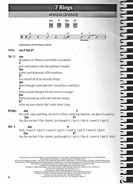 Hit Book 3 - 100 Charthits for Guitar - Songbook sample