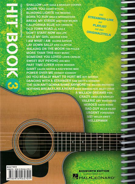 Hit Book 3 - 100 Charthits für Gitarre - Songbook, Liederbuch